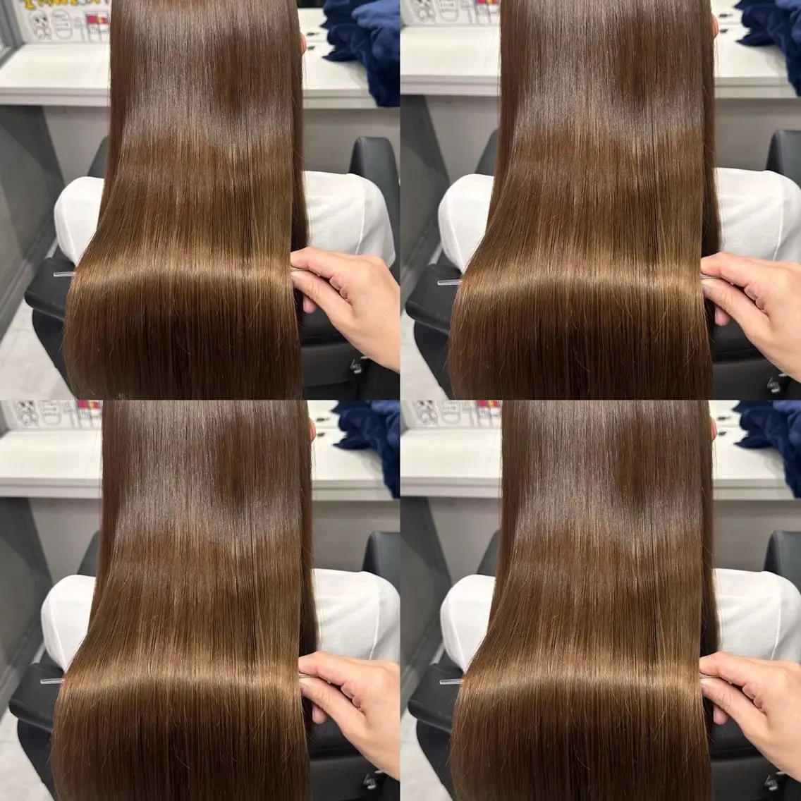 セミロング カラー ブリーチなし透明感 カラー🤍ྀིきららのヘアスタイル