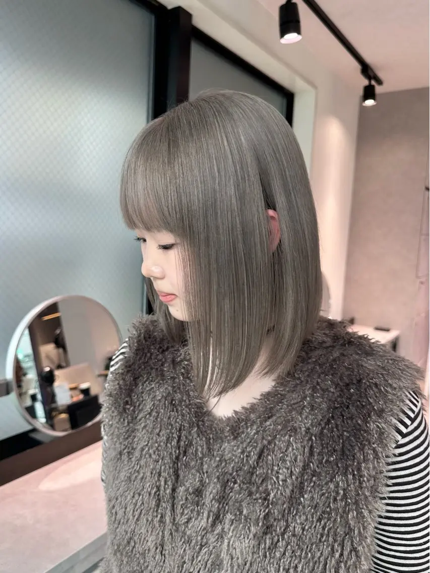 ミディアム ヘアカラー 愛されgirly Haruka🤍のヘアスタイル