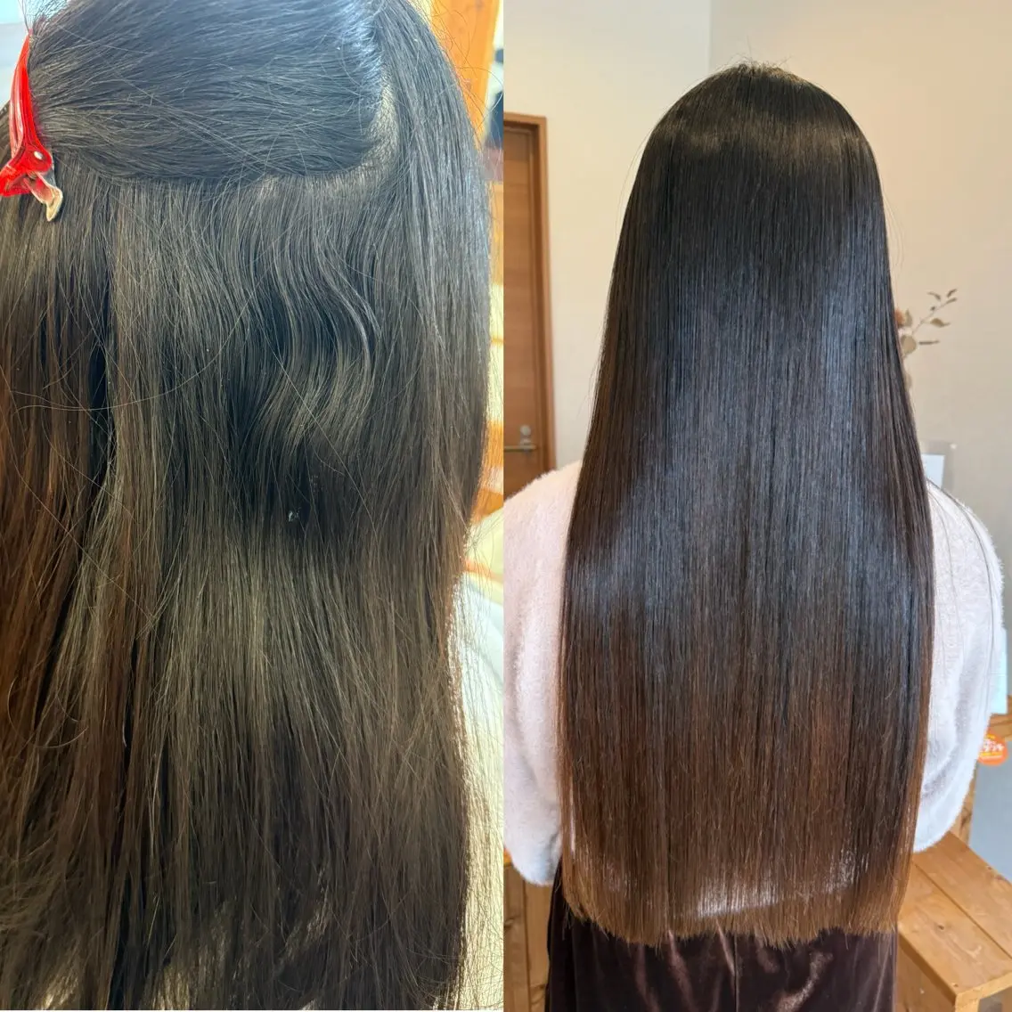 ロング 縮毛矯正 タガミ リンカのヘアスタイル