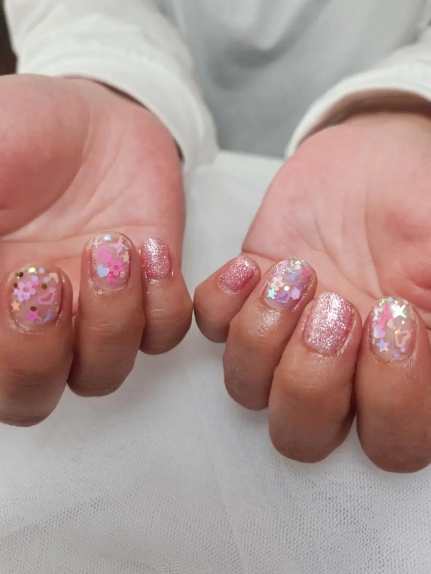 ネイル クリアネイル ジェルネイル ホログラムネイル キラキラネイル 韓国ネイル Nailroom3  古屋のネイルデザイン