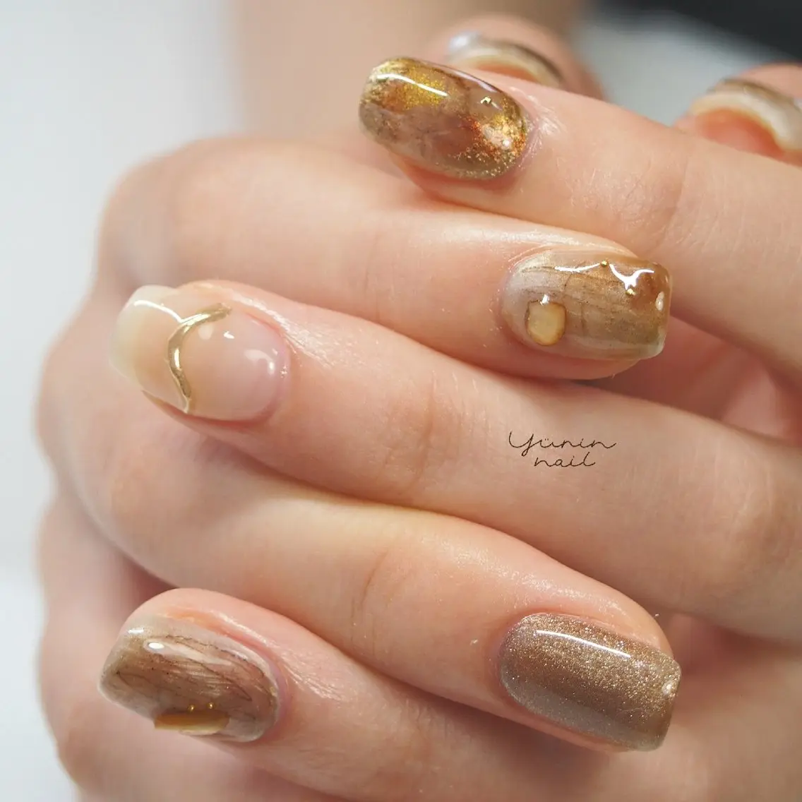 ネイル ニュアンスネイル ショートネイル ショートネイル専門 yurin nailのネイルデザイン