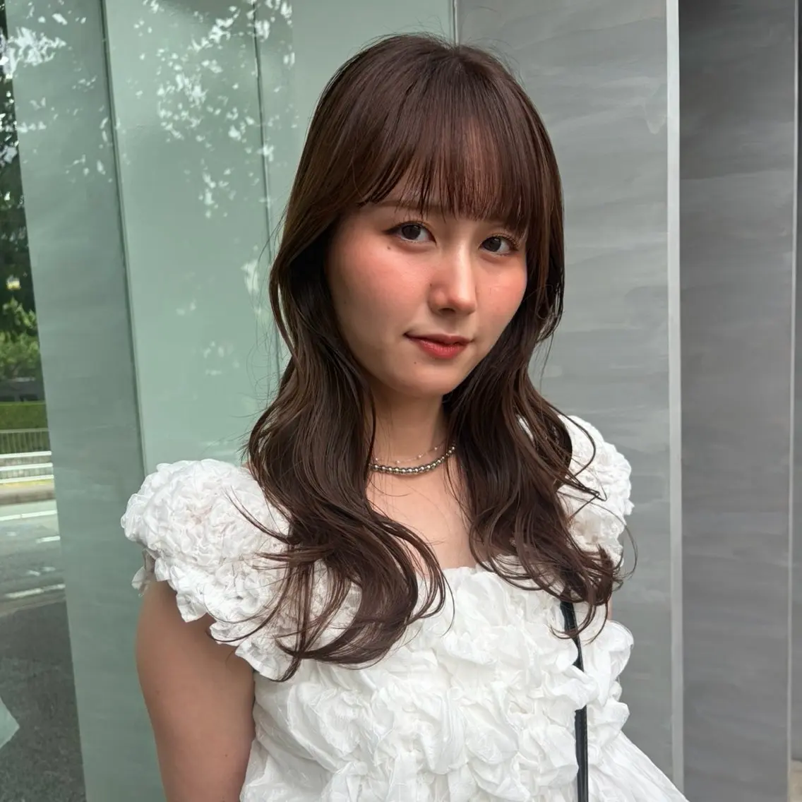 ロング カラー ブラウンカラー レイヤーカット カット ヘアカラー トリートメント qpula misuzuのヘアスタイル