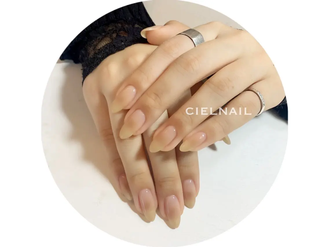 ロング ハンドネイル cielnail 祇園のネイルデザイン