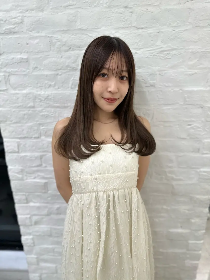 セミロング カット ヘアカラー トリートメント ヘッドスパ ヘアセット 前髪顔まわりカット 🌈中村海聖のヘアスタイル
