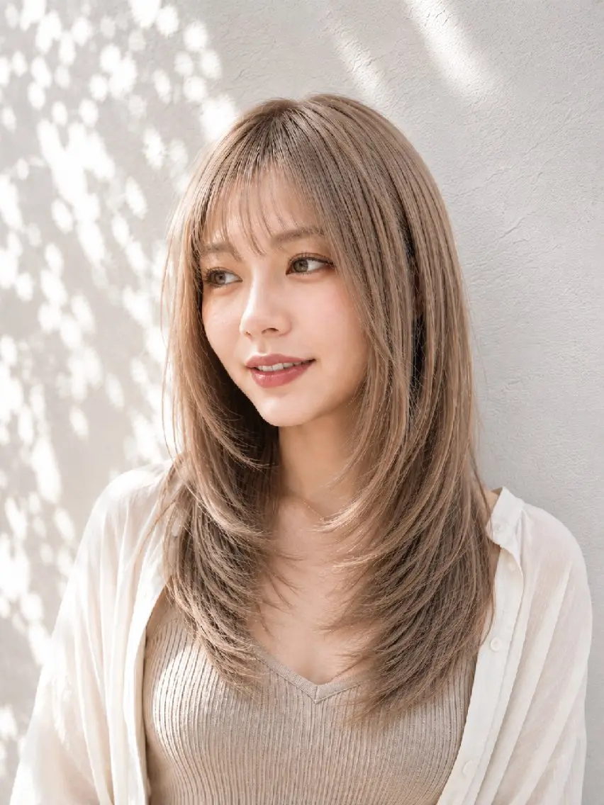 セミロング レイヤーカット カット ヘアカラー トリートメント terra✂️川嶋 大輔のヘアスタイル