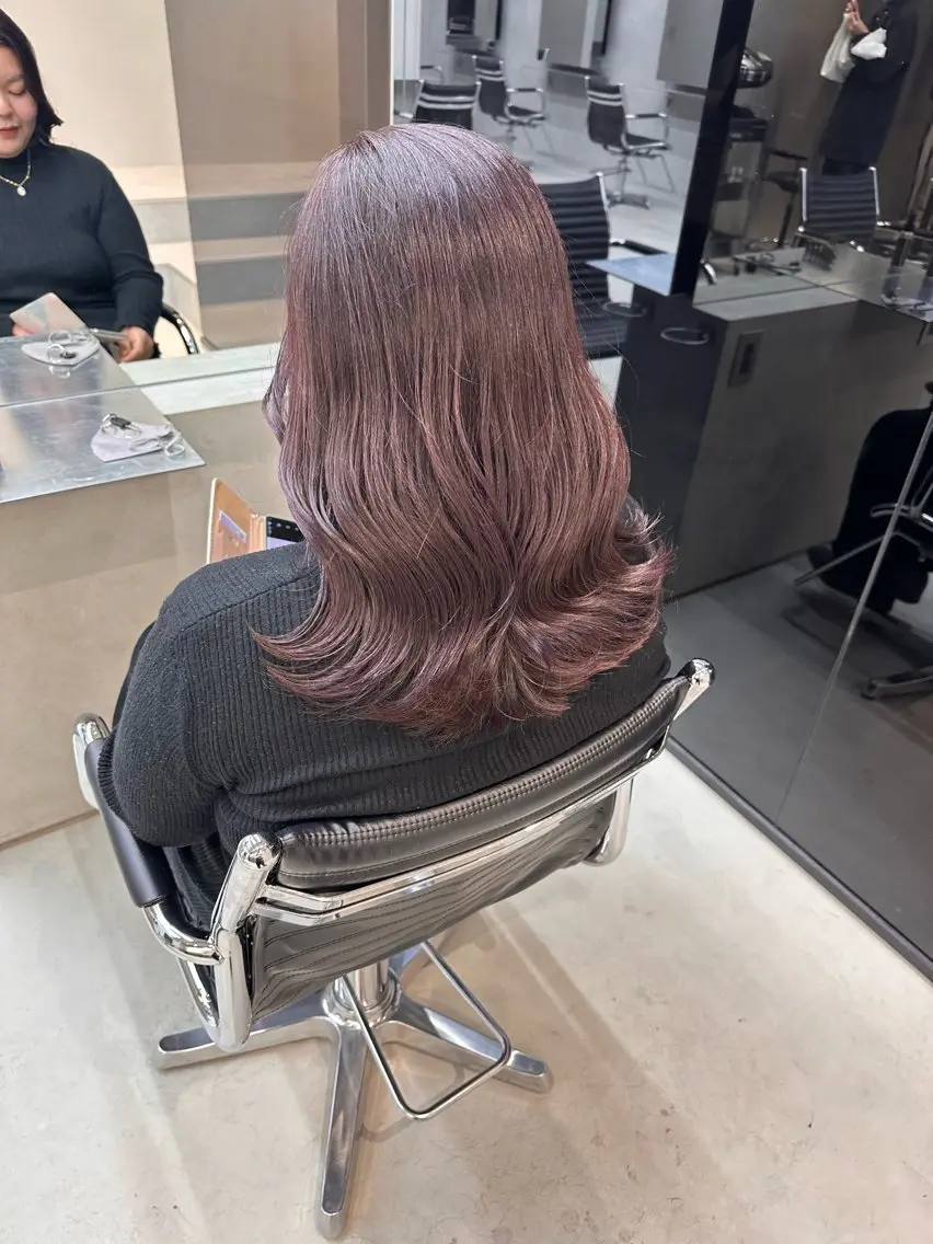 セミロング カラー 染谷 遥花のヘアスタイル
