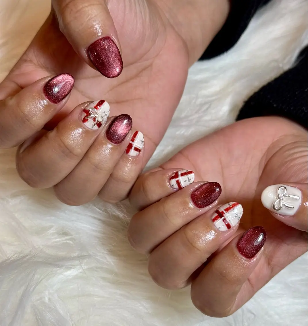 ネイル 持ち込み 冬ネイル クリスマス Nes.nail 那覇松山のネイルデザイン