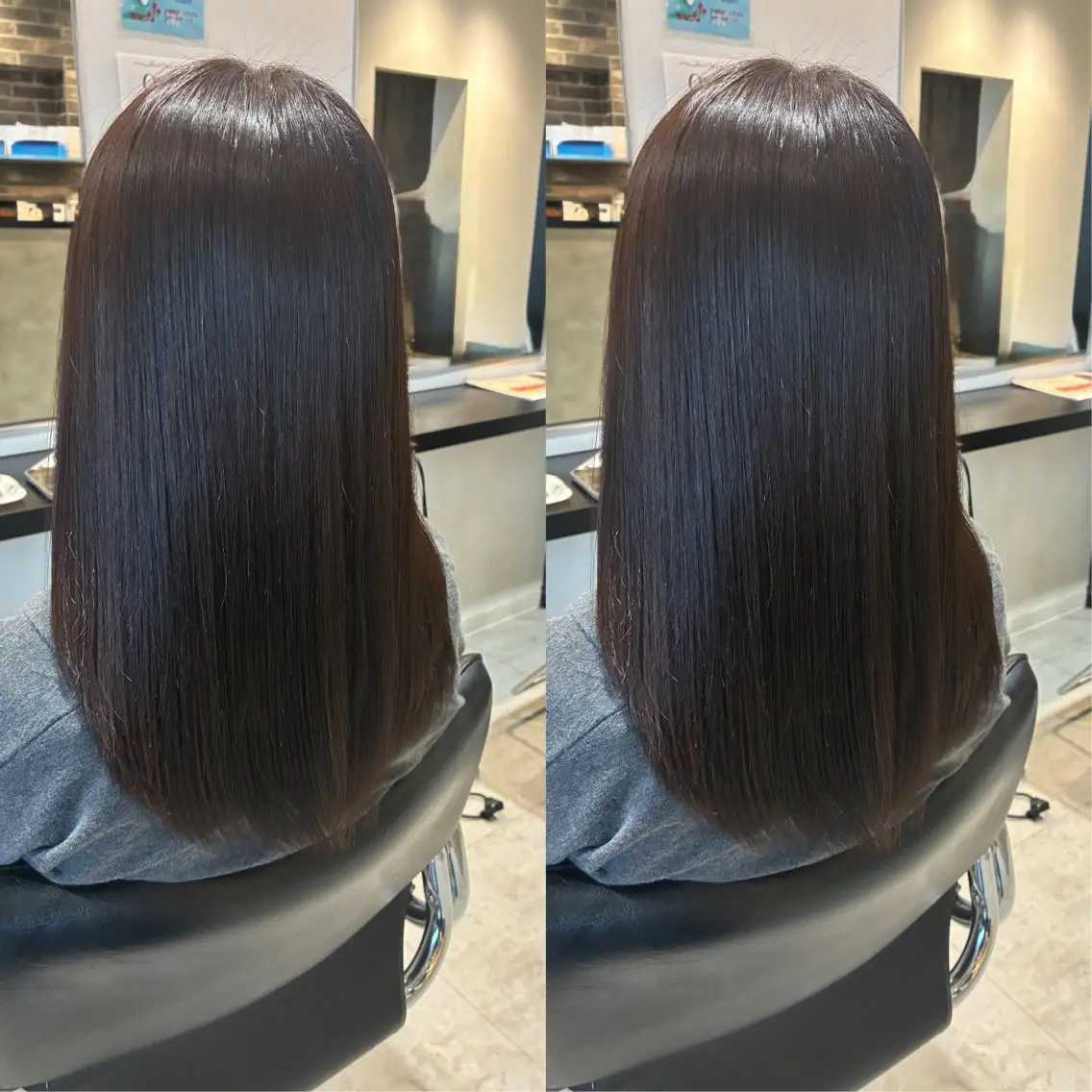 ミディアム 髪質改善 カット ヘアカラー powderhair 福岡直弥のヘアスタイル