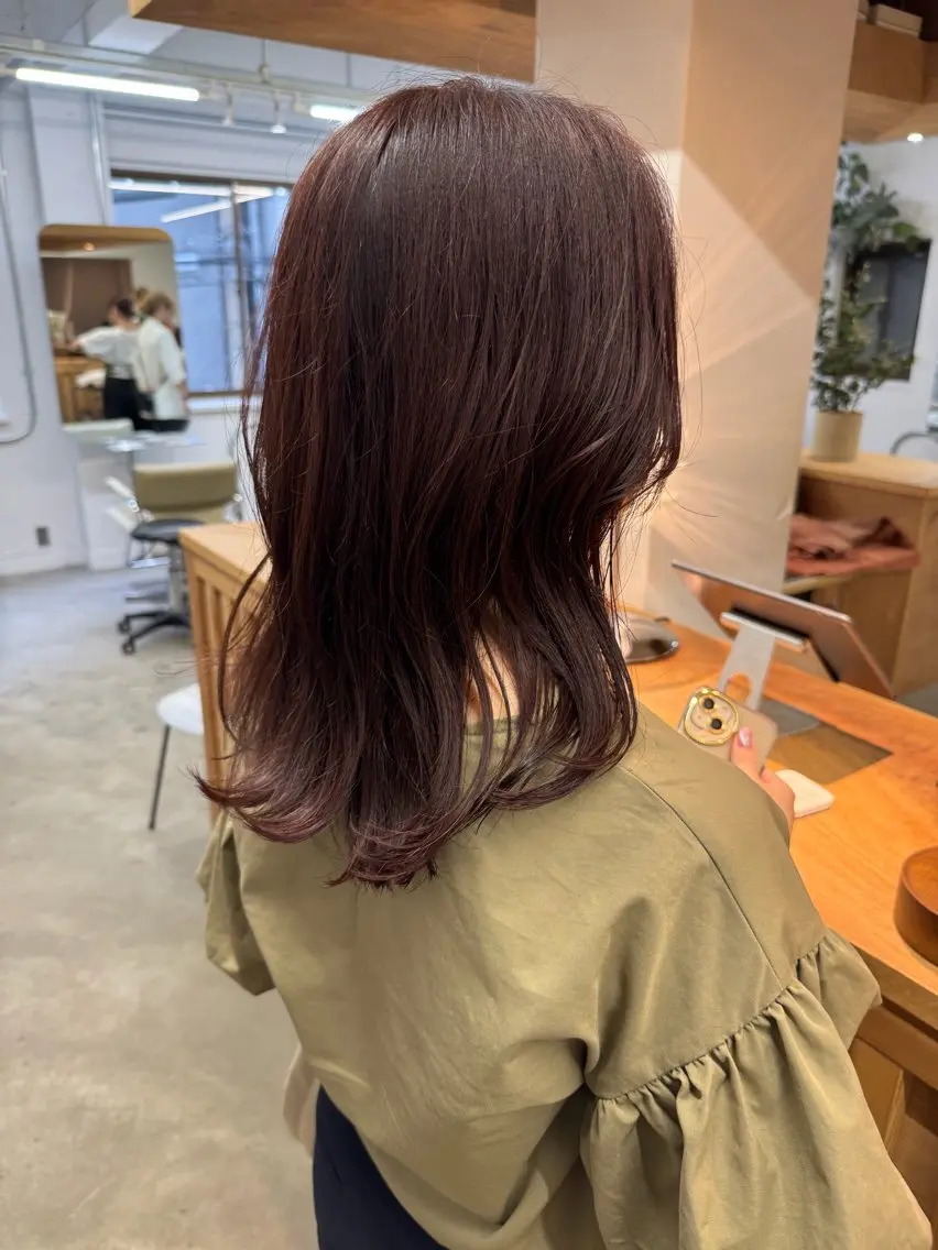 ミディアム カラー ヘアカラー 坂本 圭太朗のヘアスタイル