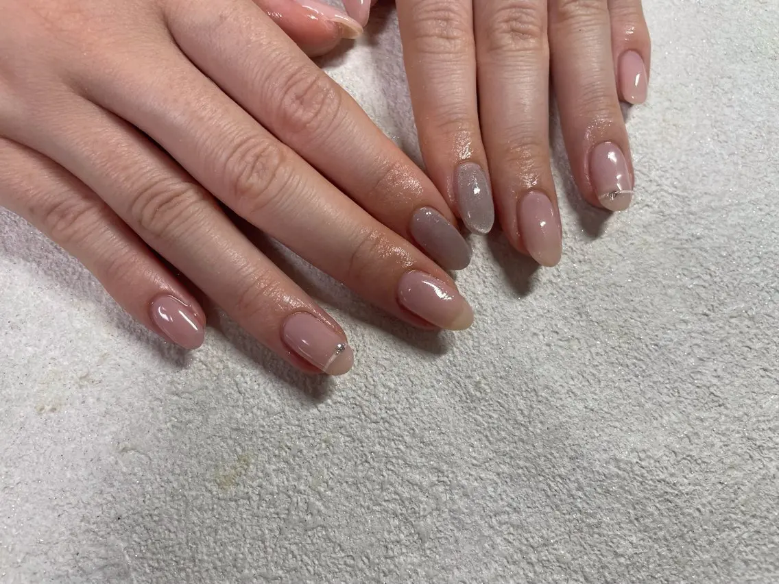 ネイル ジェルネイル 韓国ネイル メンズネイル パラジェル シンプルネイル ハンドネイル kiki nail &brow二子玉川のネイルデザイン