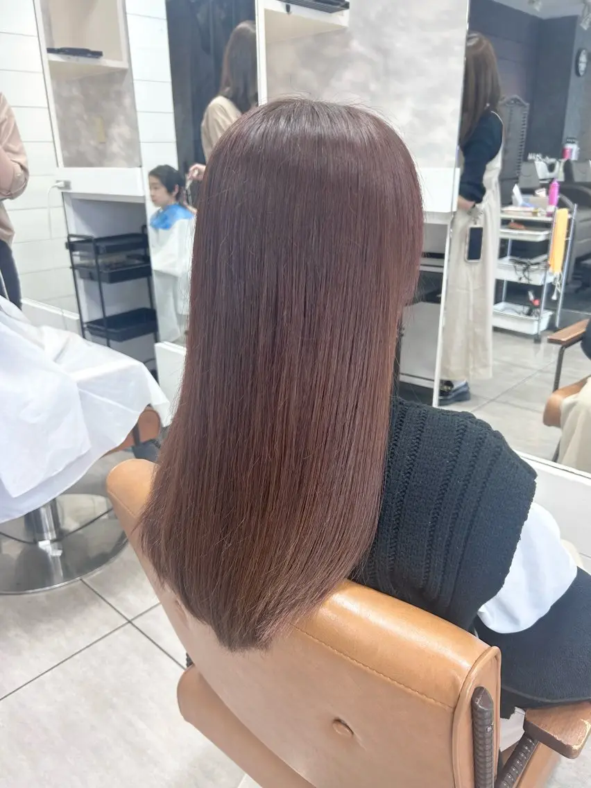 ロング カット ヘアカラー レイヤー/艶髪カラー 森本くるみのヘアスタイル