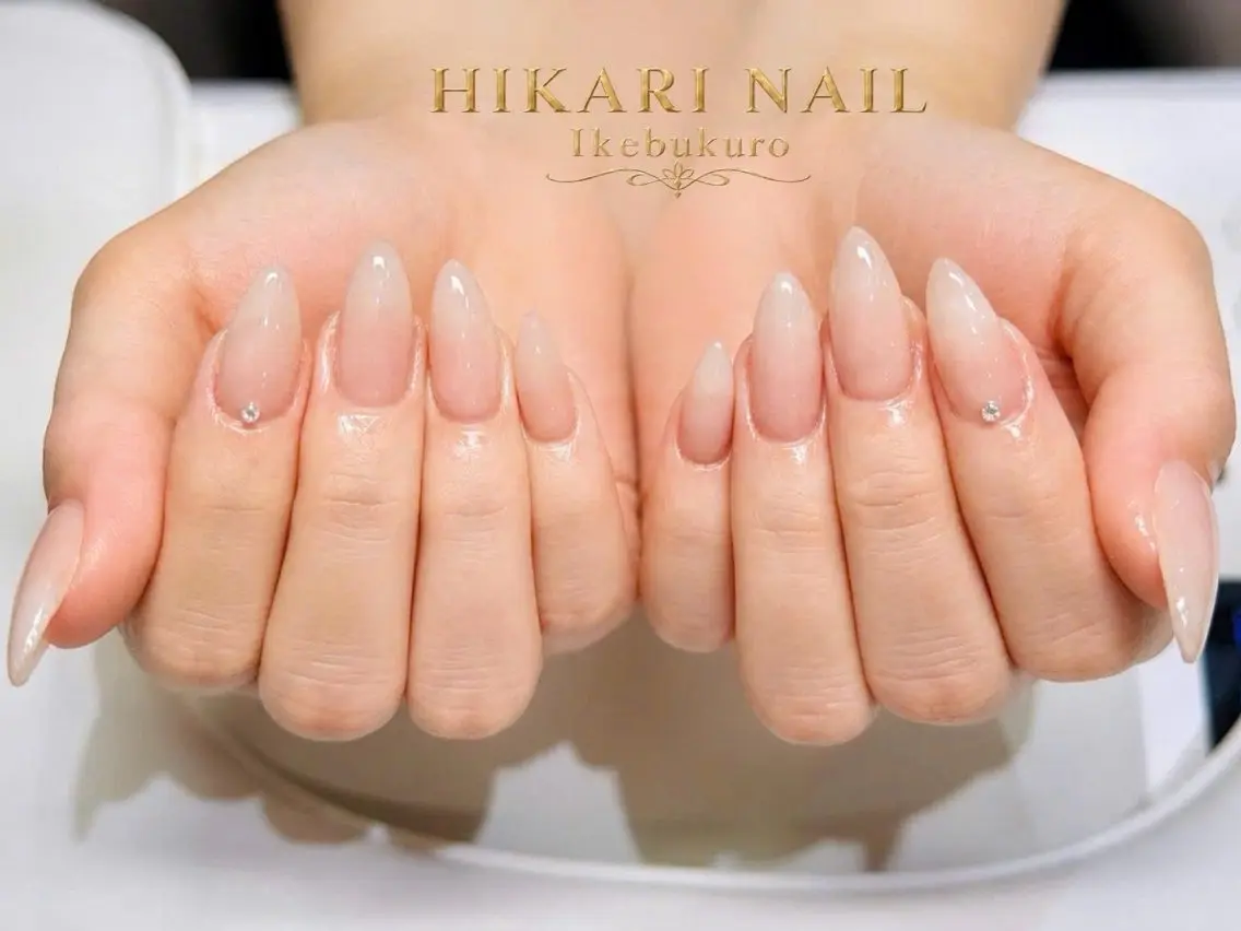 ネイル チークネイル 長さ出し フレンチネイル ガーリー ハロウィン ハンドネイル HikariNail Ikebukuroのネイルデザイン