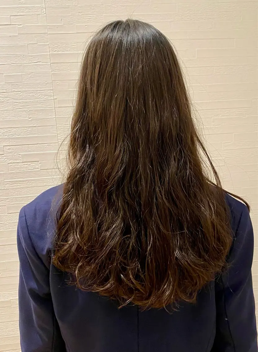 ロング パーマ カット パーマ イシカワ ユウタのヘアスタイル