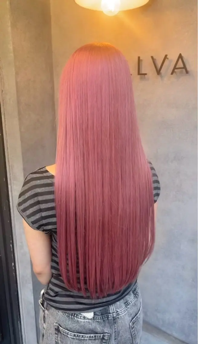 ロング ケアブリーチ🥣 縮毛矯正Ryokoのヘアスタイル