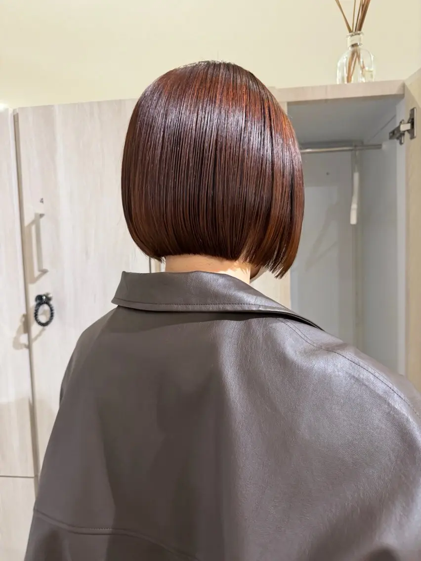 ショート カット ヘアカラー トリートメント 【yate'】 暖色/ボブ Noanのヘアスタイル