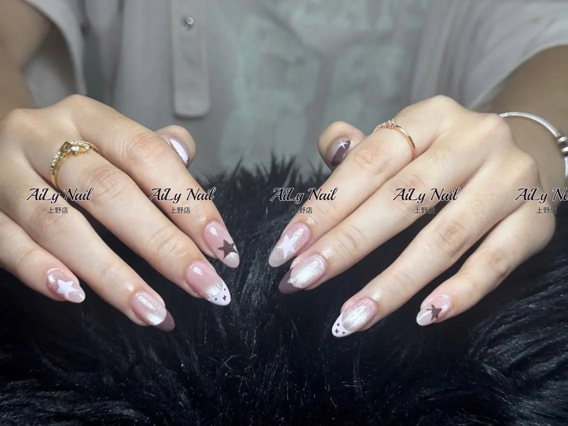 ネイル アートネイル ジェルネイル マグネットネイル ニュアンスネイル シンプルネイル ハンドネイル AiLy Nail 上野店のネイルデザイン