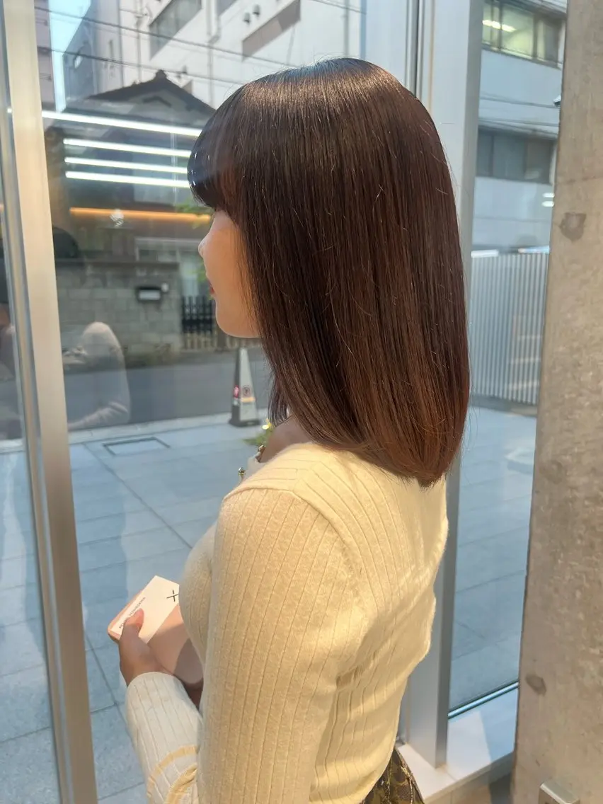ミディアム 髪質改善 トリートメント カット トリートメント 吉沢遣人/レイヤー 艶カラー/抜け感のヘアスタイル