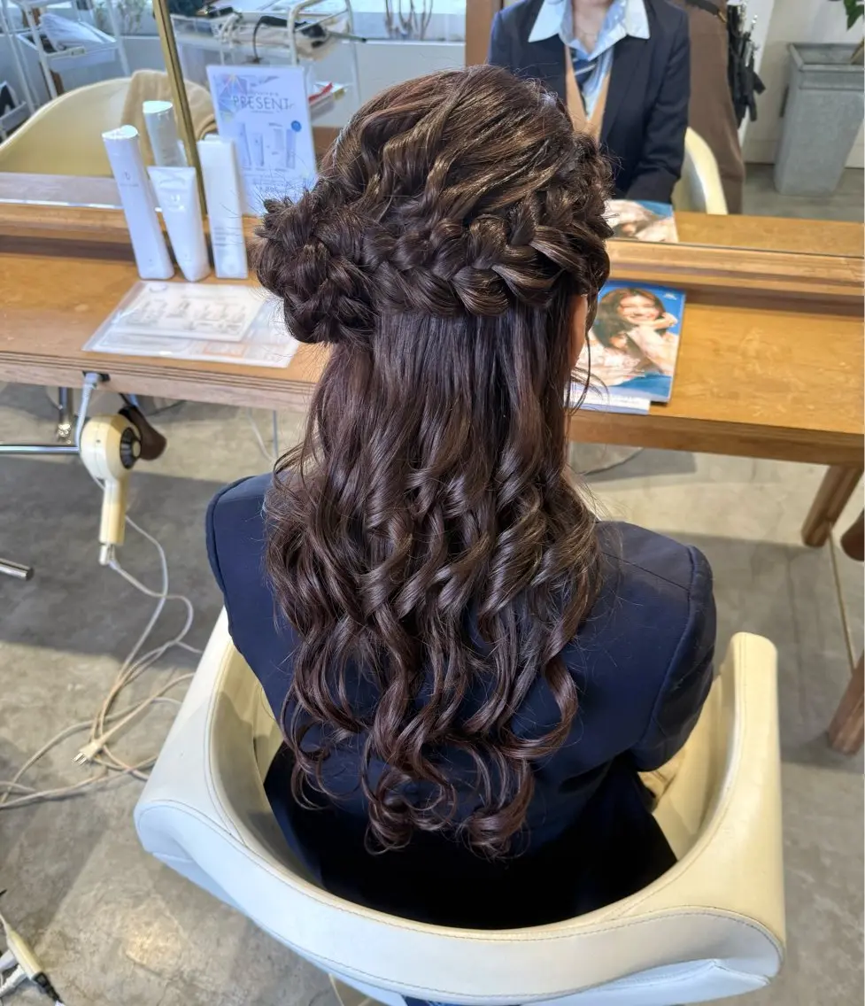 ヘアアレンジ ハーフアップ ヘアセット fulam/ WATANABEのヘアスタイル