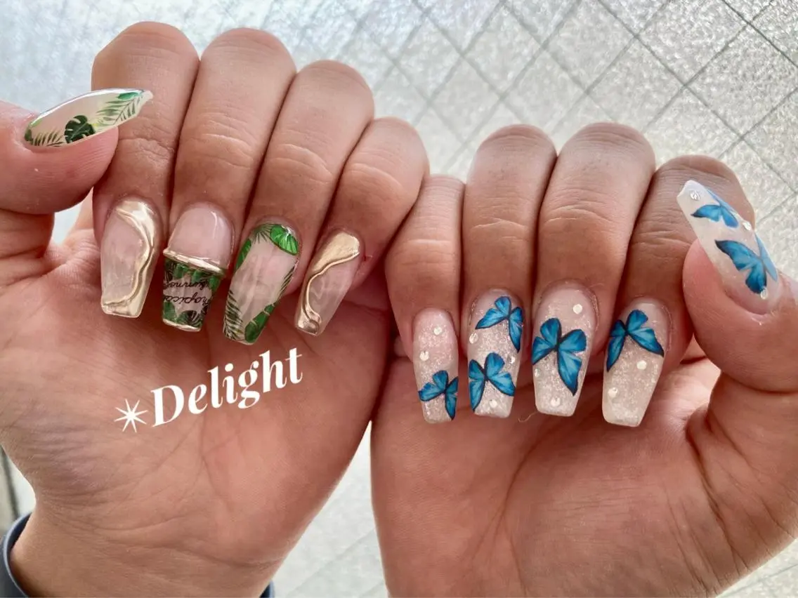 ロング ネイル ハンドネイル ✴︎ Delightのネイルデザイン