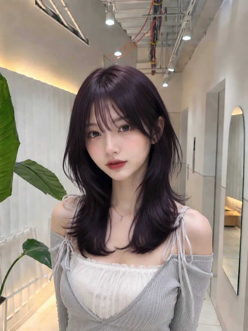 ミディアム カラー ヘアカラー トリートメント ラベンダー💜グレー 🩶ミント‪💚のヘアスタイル