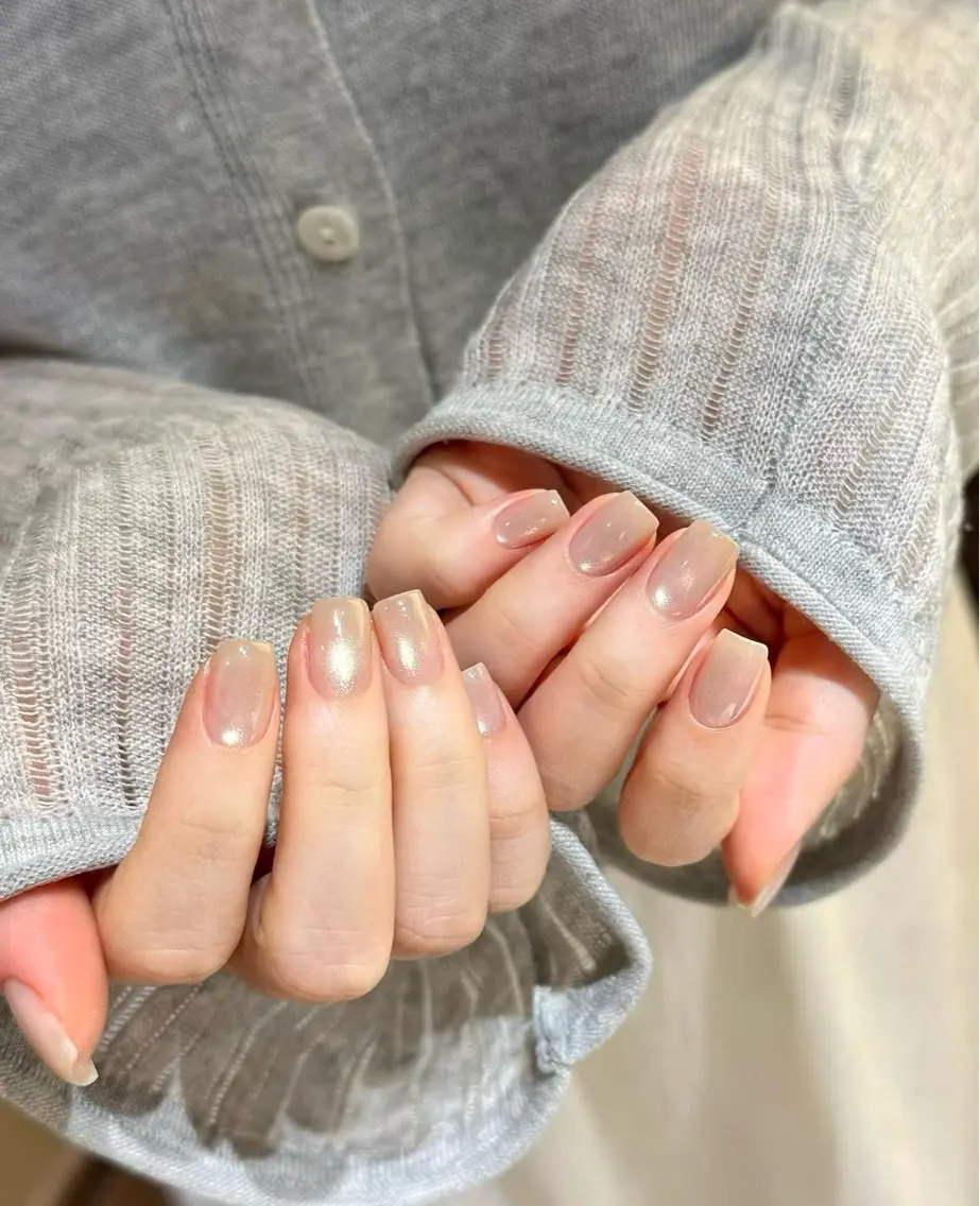 ネイル アートネイル フレンチネイル マグネットネイル ミラーネイル オフィスネイル Blossom nail_研修のネイルデザイン