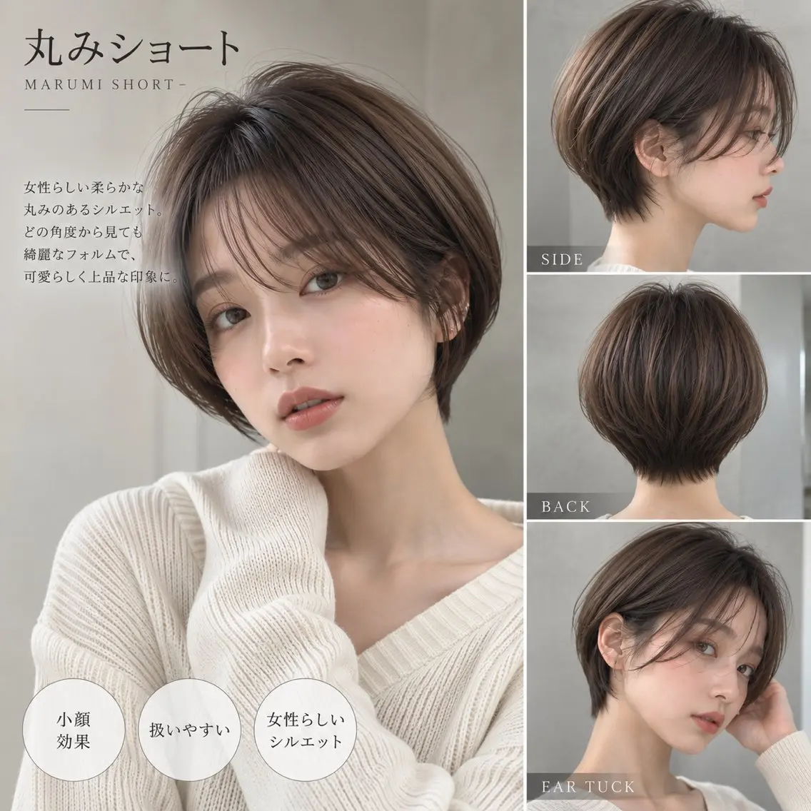 ショート Bianca伊勢崎 山崎南乃のヘアスタイル