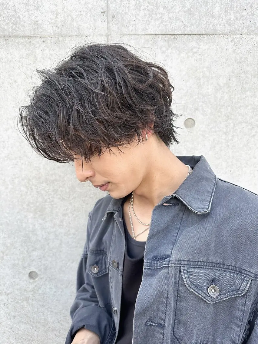 パーマ メンズ カット パーマ トリートメント ヘッドスパ ヘアセット ✨【公式】渋谷メンズ サロン BLUCK✨のヘアスタイル