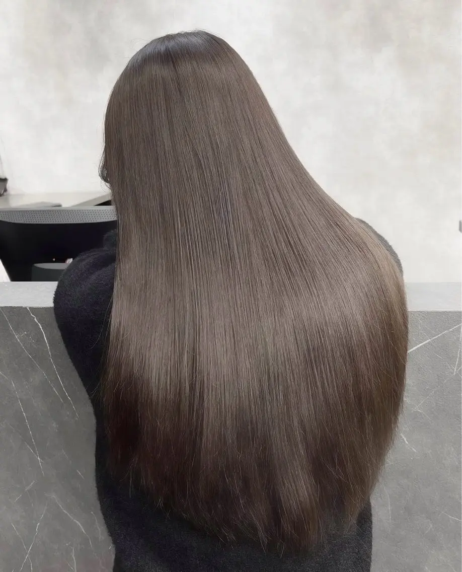 ロング 縮毛矯正 トリートメント 縮毛矯正 ゆうな/レイヤー‎ 🎀艶カラー/‎京都のヘアスタイル