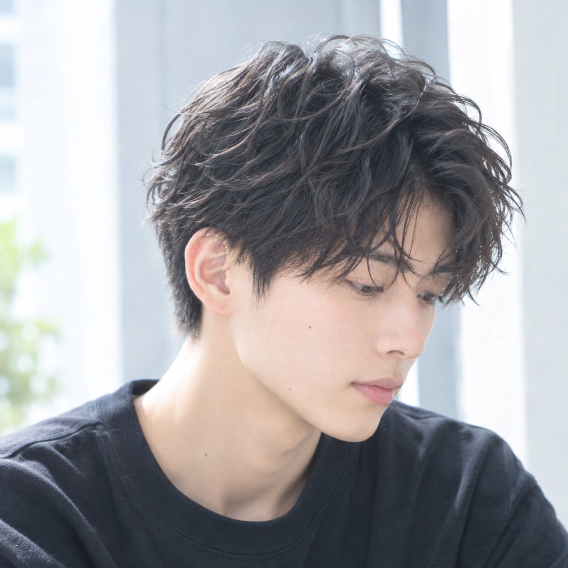 清潔感×トレンド✨メンズカット＋パーマ＋眉カット＋頭皮診断の写真