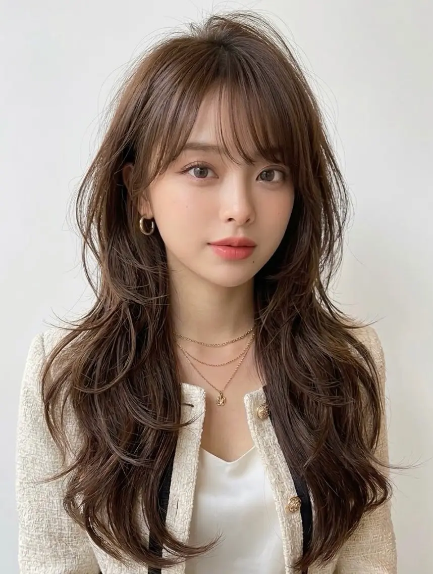 セミロング ハッシュカット 韓国風ヘア レイヤーカット カット ヘアカラー トリートメント 【愛され小顔カット】 YOSHIKIのヘアスタイル