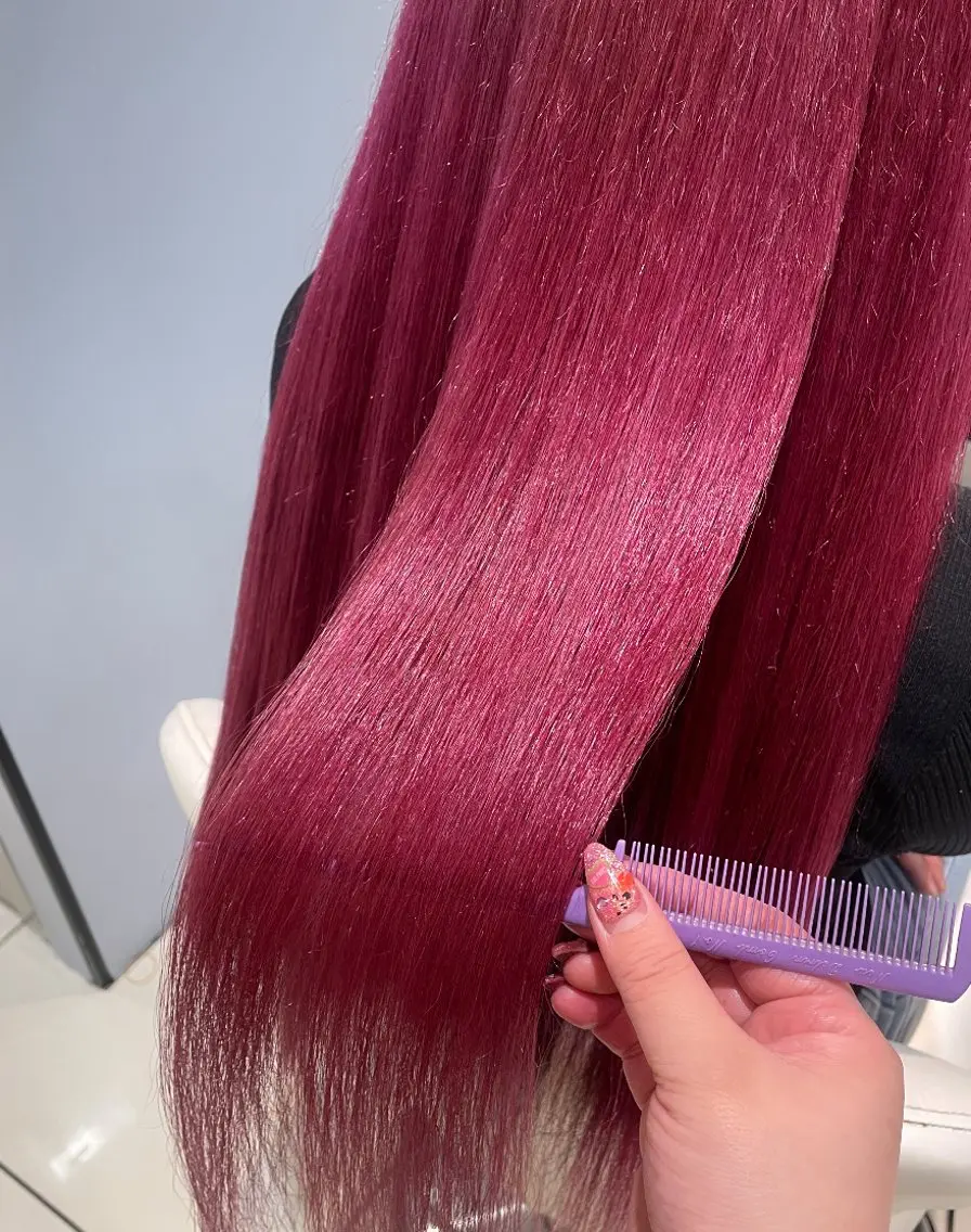 ロング カラー ヘアカラー トリートメント 💞暖色カラー 💞risaのヘアスタイル
