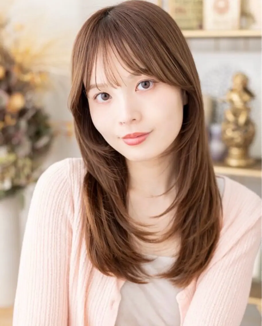 ロング カラー カット 松山 彩香のヘアスタイル