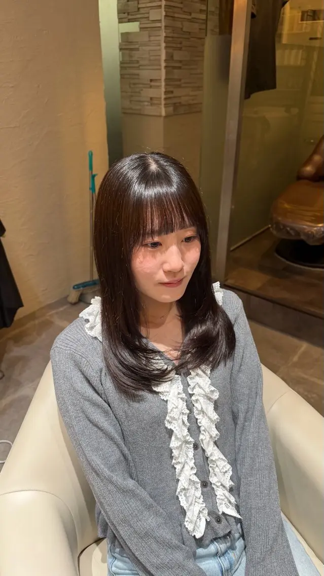 ロング ロングレイヤー レイヤーカット ロング カット Glimpseあやね 🎀大濠/髪質改善のヘアスタイル