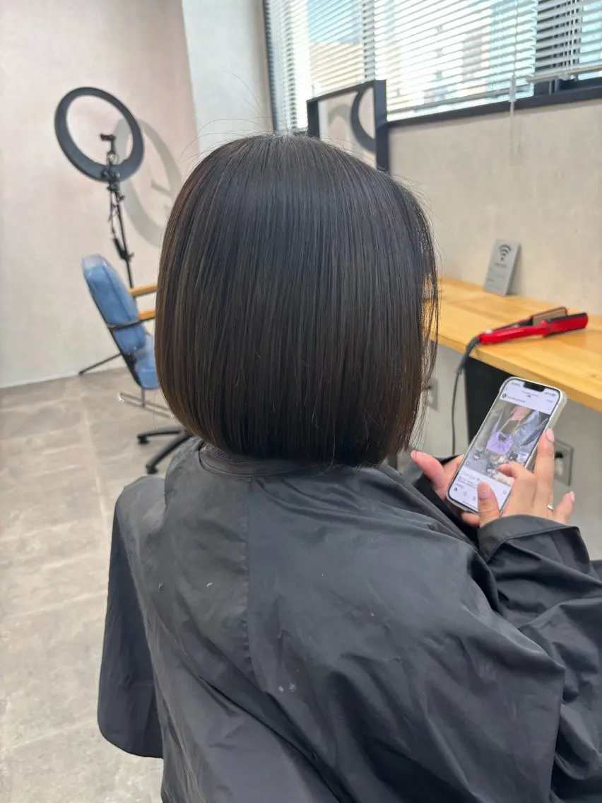 ミディアム ボブ エクステ/ハイトーン /ミサキのヘアスタイル