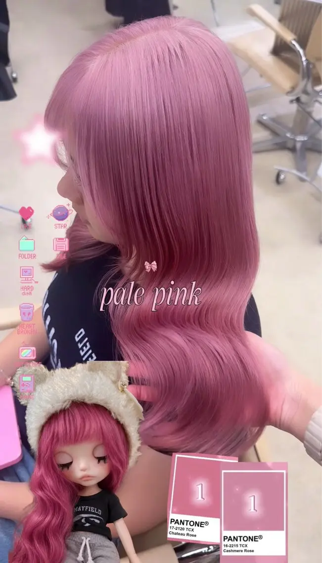 ロング カラー ピンクカラー 似合わせカット ヘアカラー トリートメント 梅田/似合 わせ艶ハイトーン💘のヘアスタイル