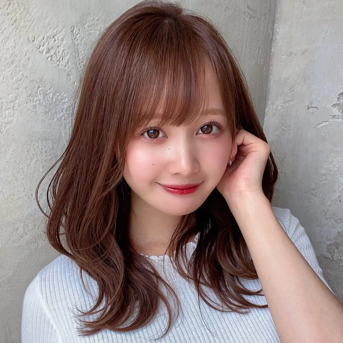 ロング くびれヘア 韓国風ヘア レイヤーカット ロング 似合わせカット カット ヘアカラー トリートメント 銀座/レイヤー 顔周りカット溝手優太のヘアスタイル
