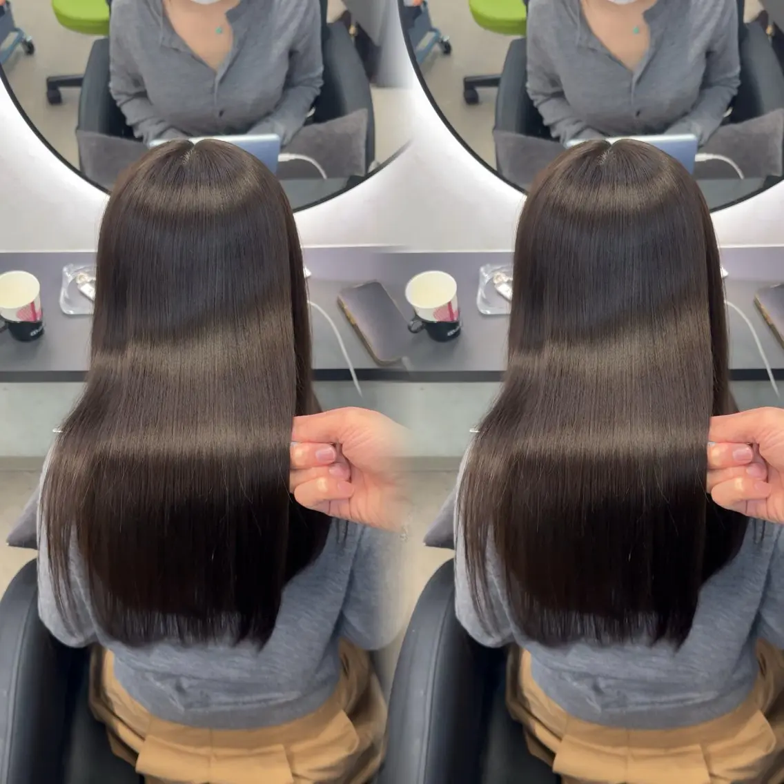 ロング カラー ヘアアレンジ カット ヘアカラー 縮毛矯正 トリートメント 新宿 /髪質改善/ レイヤー/ヒュウガのヘアスタイル