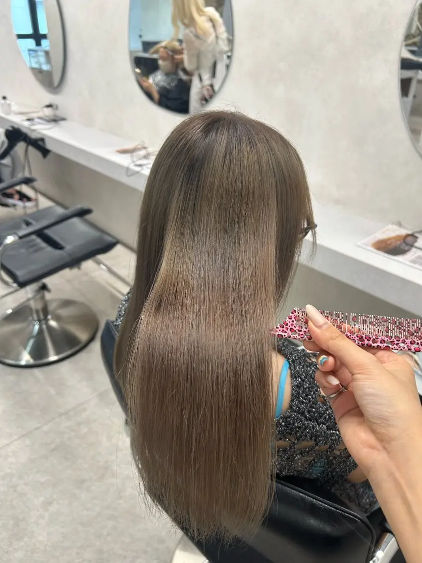 ロング ヘアカラー 🎀HARU/透明感 ダブルカラーのヘアスタイル