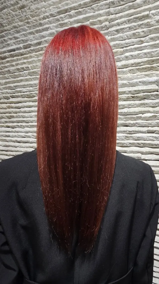 カラー ブラウンカラー レッドカラー 🍀☘️阿部 誉叶☘️🍀のヘアスタイル