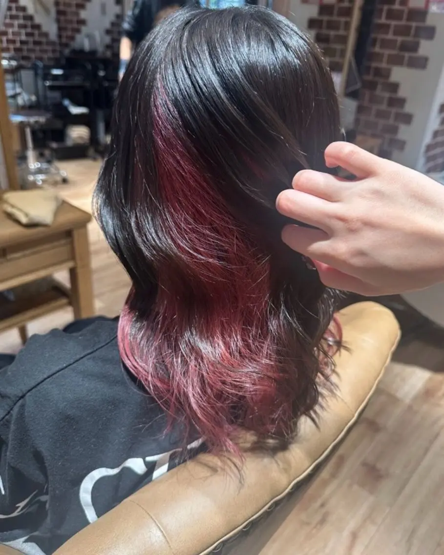 カラー ヘアカラー 梶 瑞希のヘアスタイル
