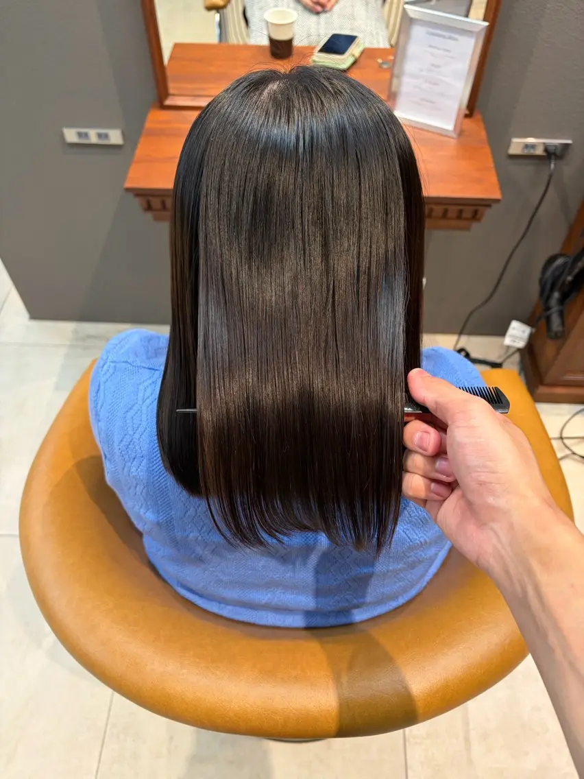ミディアム 縮毛矯正 トリートメント 縮毛矯正／髪質改善 小野竜聖のヘアスタイル