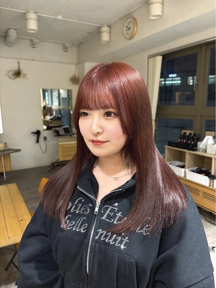 🍓✂️茨木【ダメージ最小限◎】ブリーチなしWカラーで透明感カラー+カットの写真