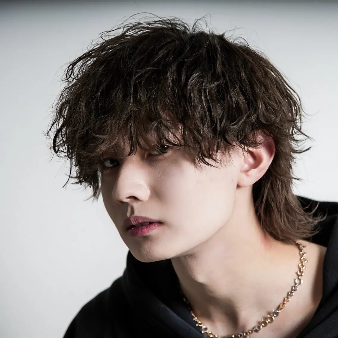 ミディアム カラー パーマ メンズ カット パーマ トリートメント ハイトーン/メンズマ ッシュ/KYOHEIのヘアスタイル