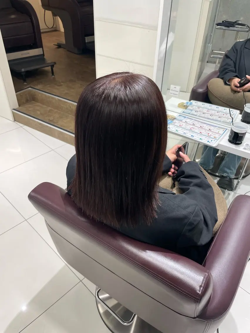 ミディアム カラー ラベンダーカラー ピンクカラー ピンクラベンダー yuzuna ハイトーン 天神のヘアスタイル