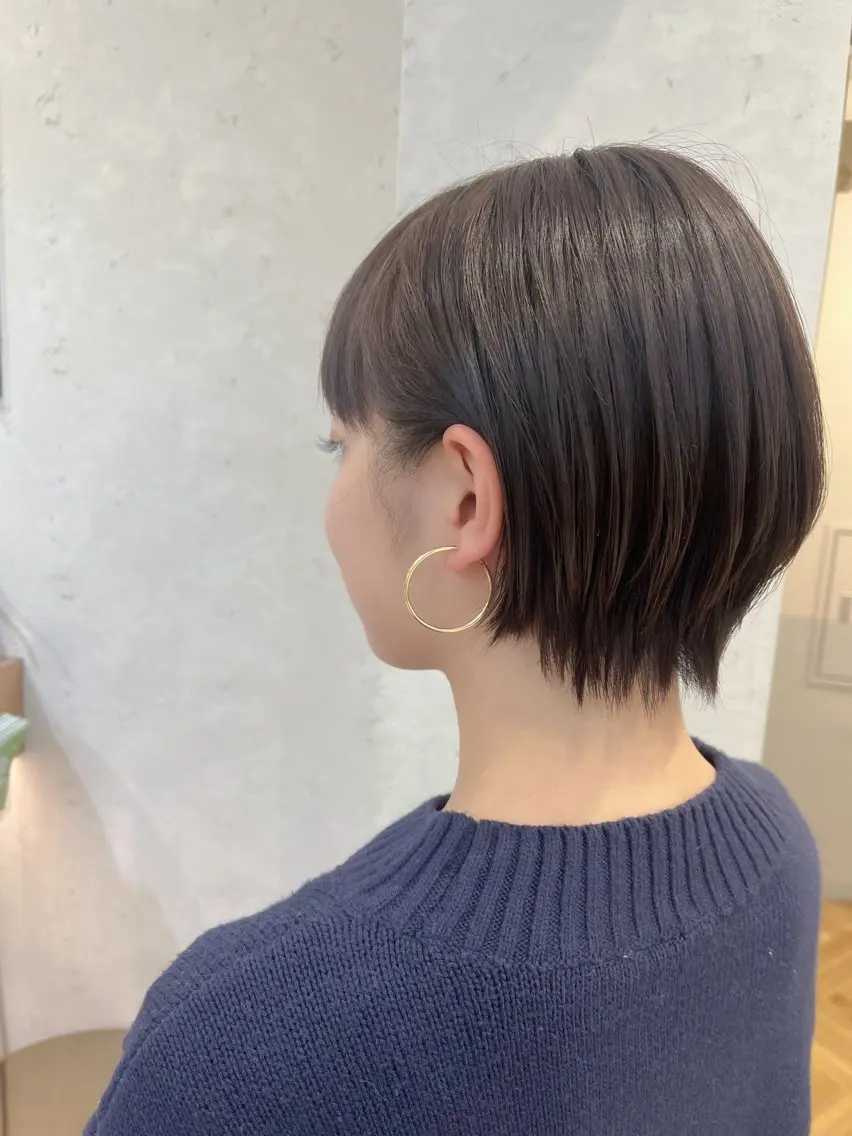 ショート カラー ショートヘア 透明感カラー│ レイヤーヘア中居美樹のヘアスタイル