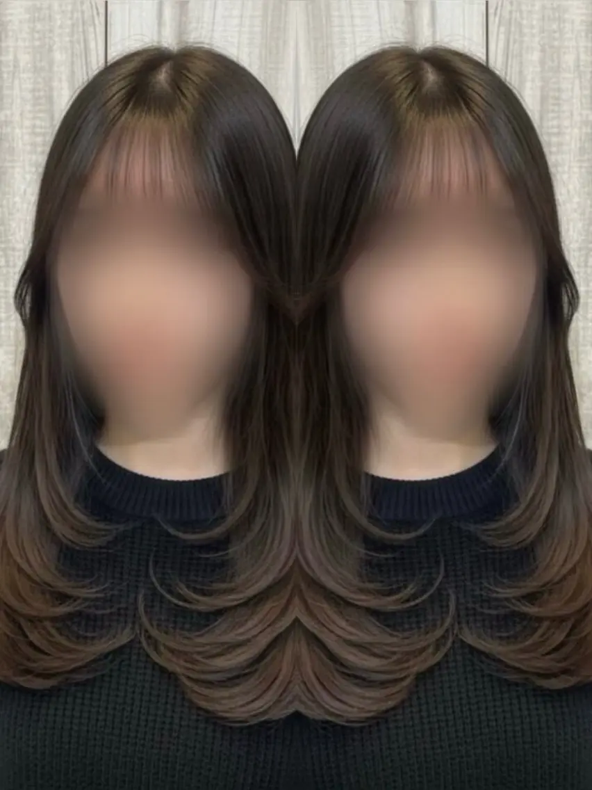 ロング カラー カット ヘアカラー トリートメント 🩵レイヤー✖︎ 髪質改善🩵リョウヤのヘアスタイル