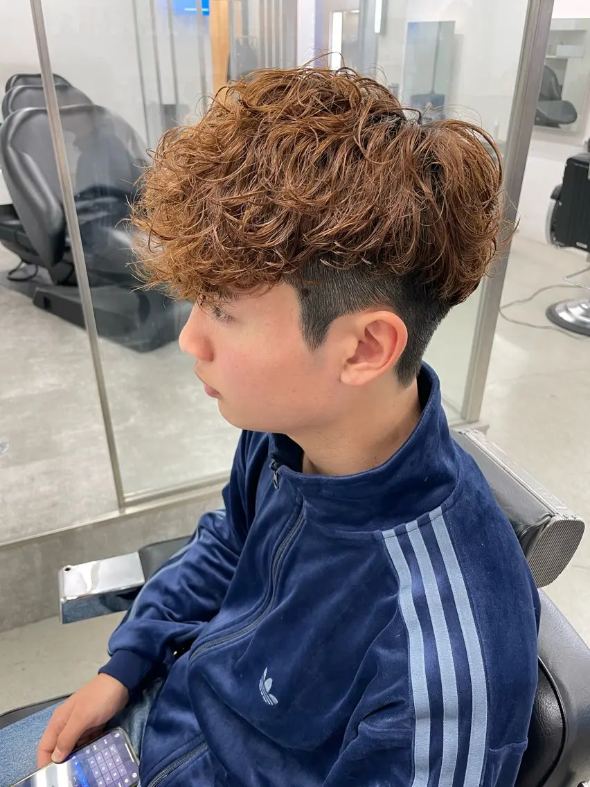 ショート カラー パーマ ヘアアレンジ メンズ カット パーマ トリートメント ヘアセット 亀井隆汰/メンズ専門 パーマ特化美容師のヘアスタイル