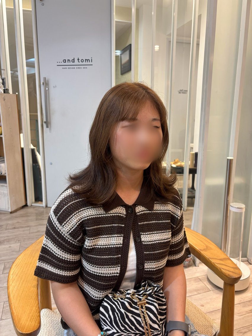 セミロング カット ヘアカラー 藤沢 美夢のヘアスタイル
