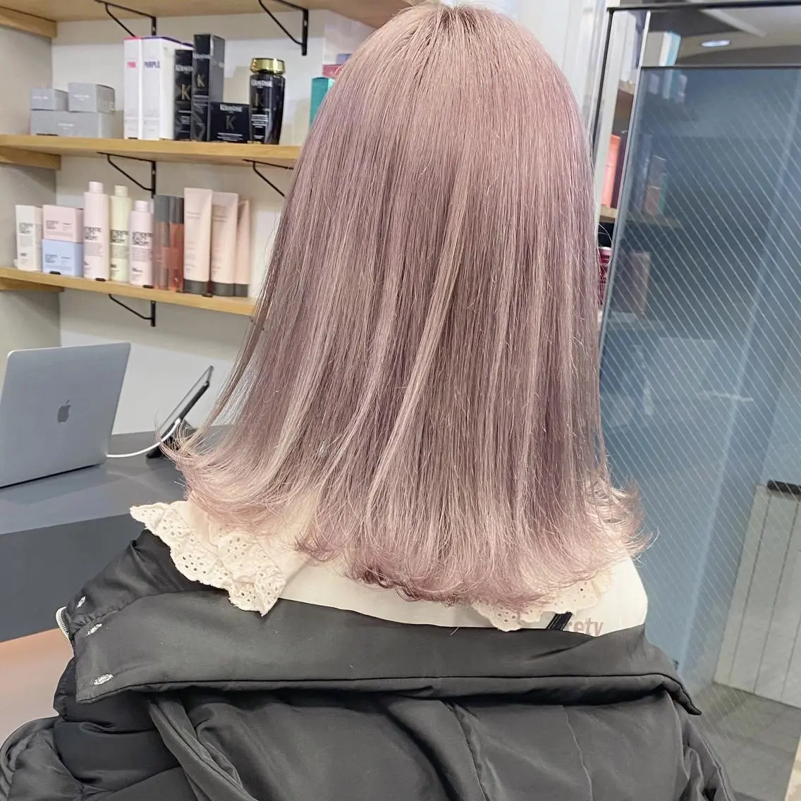 カラー ミディアム ブリーチ ケアブリーチ ハイトーンカラー ピンクカラー ヘアカラー トリートメント ハイトーン😺艶 ✨ブリーチ✨透明感のヘアスタイル