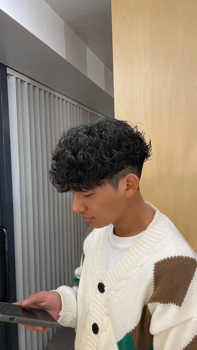 ショート パーマ メンズ カット パーマ fifth 阿部楓のヘアスタイル